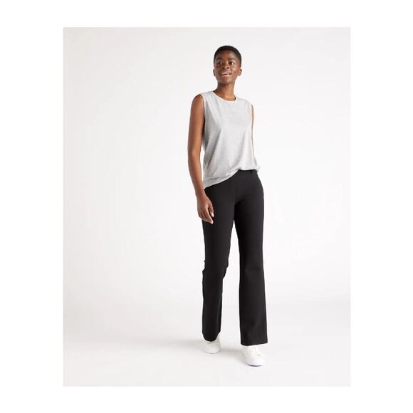 Quince Pants - Ultra-Stretch Ponte Bootcut Pant -Tall / Black / Small